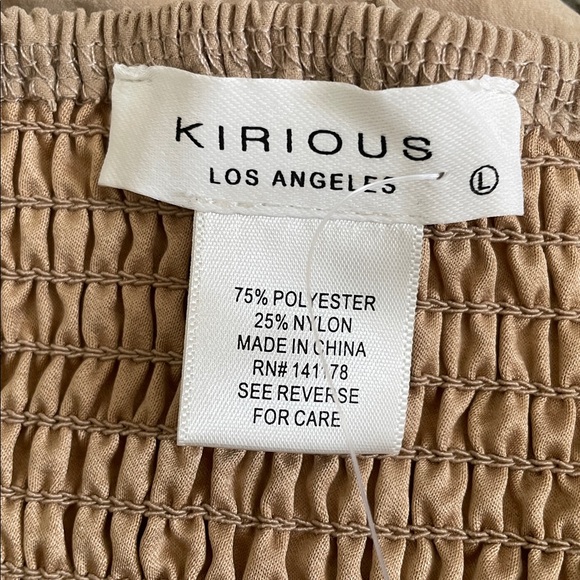 Elegant Tan Puff Sleeve Blouse - Picture 8 of 8